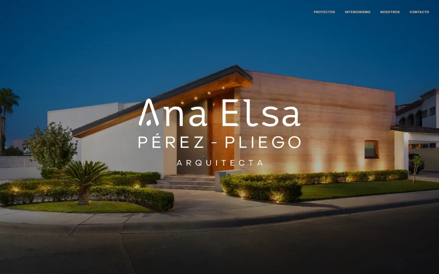 Captura del sitio de Ana Elsa Pérez Pliego